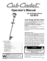 Preview for 1 page of Cub Cadet CC5075 Operator'S Manual