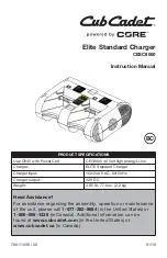 Cub Cadet CESC8000 Instruction Manual preview