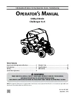 Cub Cadet Challenger 4x4 Operator'S Manual preview