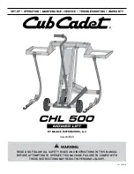 Cub Cadet chl 500 Manual предпросмотр