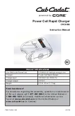 Cub Cadet CRC8000 Instruction Manual preview