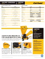 Preview for 2 page of Cub Cadet CS 2210 Series Specifications