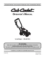 Предварительный просмотр 1 страницы Cub Cadet CS 552 Operator'S Manual