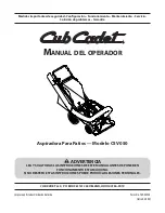 Предварительный просмотр 33 страницы Cub Cadet CSV 050 Operator'S Manual