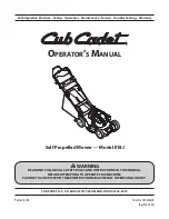 Предварительный просмотр 1 страницы Cub Cadet E18J Operator'S Manual