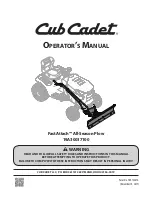 Cub Cadet FastAttach 19A30037100 Operator'S Manual предпросмотр