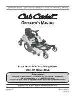 Предварительный просмотр 1 страницы Cub Cadet FMZ50 Operator'S Manual