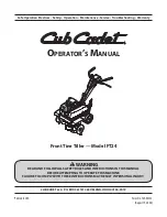 Cub Cadet FT 24 Operation Manual preview