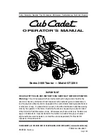 Cub Cadet GT 310 Operator'S Manual предпросмотр