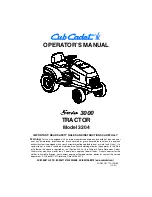 Предварительный просмотр 1 страницы Cub Cadet GT 3204 Operator'S Manual