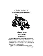 Preview for 1 page of Cub Cadet GT 3235 Operator'S Manual