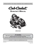 Предварительный просмотр 1 страницы Cub Cadet GTX2154LE Operator'S Manual