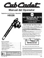 Preview for 17 page of Cub Cadet HB226 Operator'S Manual