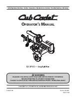 Предварительный просмотр 1 страницы Cub Cadet HP LS 27 CC Operator'S Manual