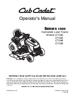 Предварительный просмотр 1 страницы Cub Cadet LR1045 Operator'S Manual