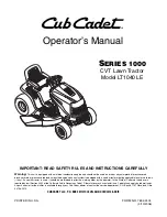 Cub Cadet LT1040 LE Operator'S Manual preview