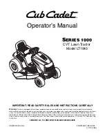 Preview for 1 page of Cub Cadet LT1040 Operator'S Manual