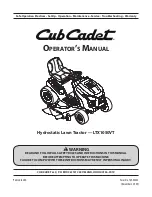 Preview for 1 page of Cub Cadet LTX 1046VT Operator'S Manual