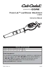 Cub Cadet PowerLok CCB410 Instruction Manual preview