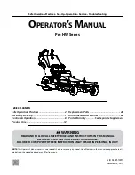 Cub Cadet Pro HW Series Operator'S Manual preview