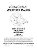 Preview for 37 page of Cub Cadet RZT 42 Operator'S Manual