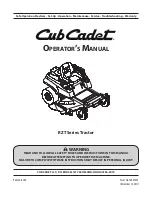 Preview for 1 page of Cub Cadet RZT Series Operator'S Manual