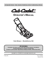 Preview for 1 page of Cub Cadet Series 180 Operator'S Manual