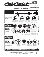 Preview for 11 page of Cub Cadet SS 418 Operation Manual