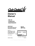 Cub Cadet SW1133L Owner'S Manual preview