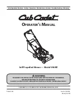 Cub Cadet V46MZ Operator'S Manual preview