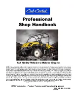 Cub Cadet Volunteer 4x4 Utility Vehicle Shop Handbook preview