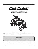 Cub Cadet XT3 enduro series Operator'S Manual preview