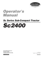 Cub Cadet Yanmar SC2400 Operator'S Manual preview