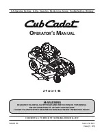 Cub Cadet Z-Force-S 48 Operator'S Manual предпросмотр