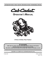 Cub Cadet Z-Force SZ Operator'S Manual preview