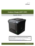 Cubicon 3DP-110F Operation Manual preview