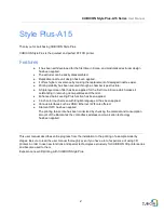 Preview for 2 page of Cubicon Style Plus-A15 Series User Manual