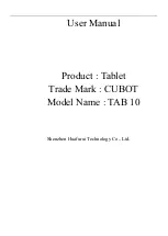 Cubot TAB 10 User Manual предпросмотр