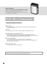 Preview for 2 page of Cuckoo CAC-G0910FW User Manual