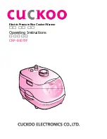 Cuckoo CRP-B1070F Operating Instructions Manual preview