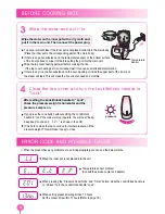 Preview for 12 page of Cuckoo CRP-HF06 Fuzzy Series Operating Instructions Manual