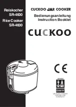 Cuckoo SR-4600 Instruction Booklet preview