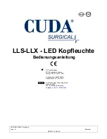 Предварительный просмотр 21 страницы Cuda surgical LLS-LLX Operation Manual