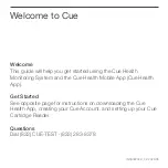 Preview for 2 page of CUE Health Monitoring System Get Started