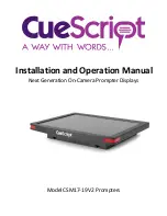 CueScript CSM V2 Series Installation And Operation Manual preview