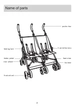 Предварительный просмотр 3 страницы CUGGL Elder Twin Pushchair Assembly & User Instructions