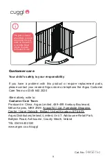 Предварительный просмотр 10 страницы CUGGL SLIM FIT SAFETY GATE WHITE 9445611 Care & Instruction Manual