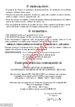 Preview for 4 page of CUISIMAT 551.091 User And Maintenance Manual