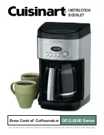 Cuisinart ACUIDCC2200K1 - Cu DCC-2200 Coffeemaker Instruction Booklet preview