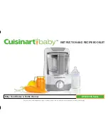 Cuisinart Baby BFM-1000C Series Instruction And Recipe Booklet preview